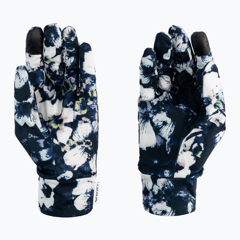 Női snowboard kesztyű ROXY Hydrosmart Liner 2021 true black black flowers 3
