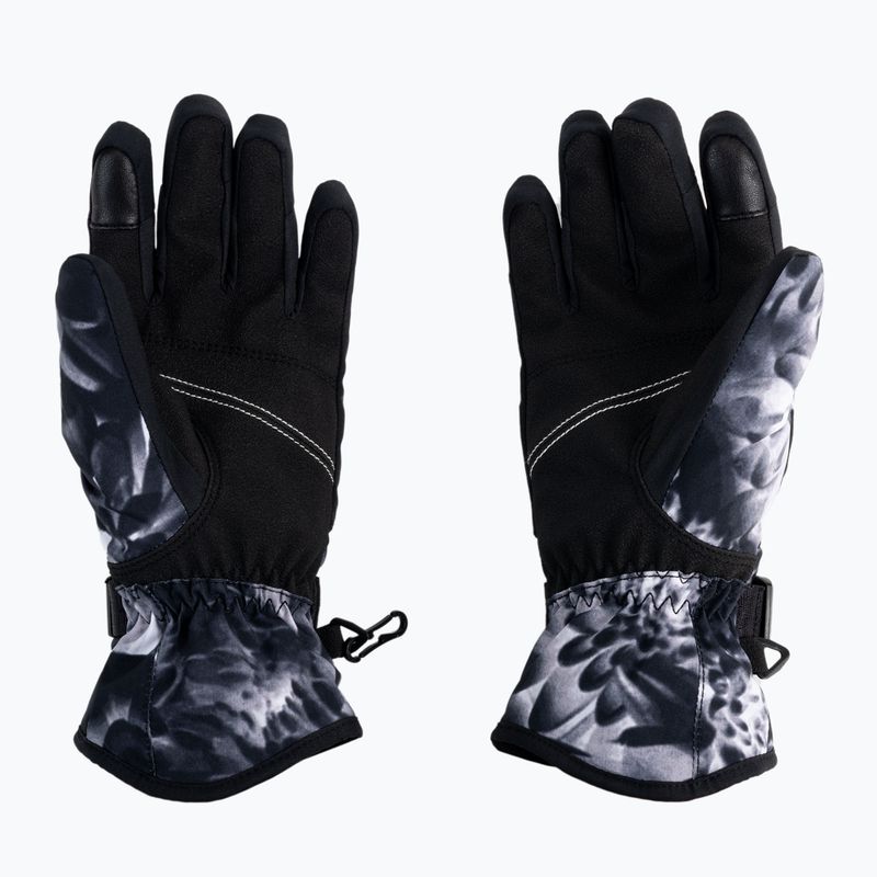 Női snowboard kesztyű ROXY Jetty 2021 true black future flower 2