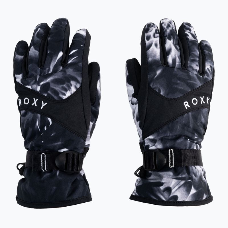 Női snowboard kesztyű ROXY Jetty 2021 true black future flower 3