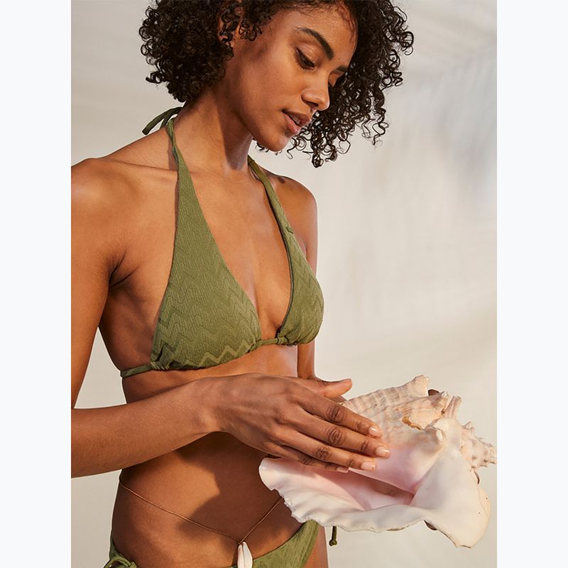 Fürdőruha felső ROXY Current Coolness Elongated Triangle 2021 loden green 13