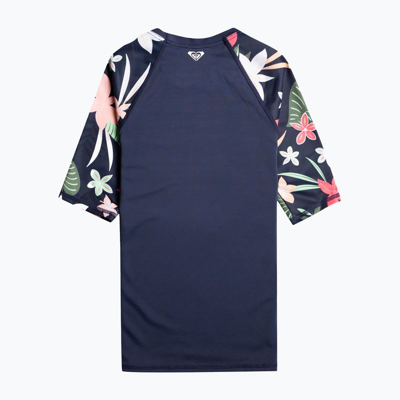 Gyermek úszó póló ROXY Printed Sleeves 2021 mood indigo alma swim 2