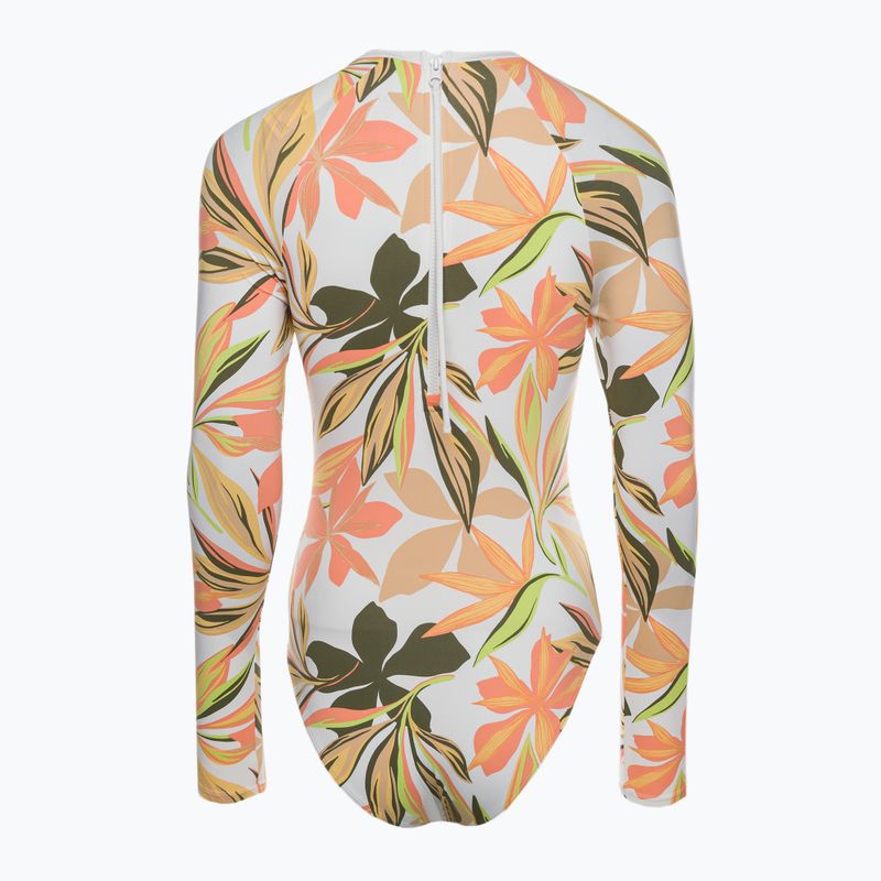 Női egyrészes fürdőruha ROXY Print Mix Solid 2021 bright white subtly salty flat 2