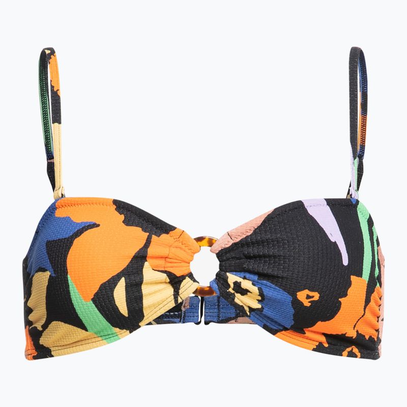 Fürdőruha felső ROXY Color Jam Bandeau 2021 anthracite flower jammin 4