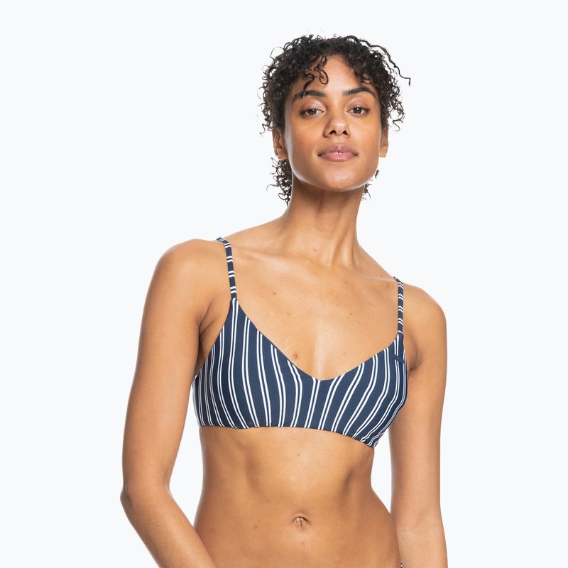 Fürdőruha felső ROXY Into The Sun Athletic Triangle 2021 mood indigo novela stripe vert 2