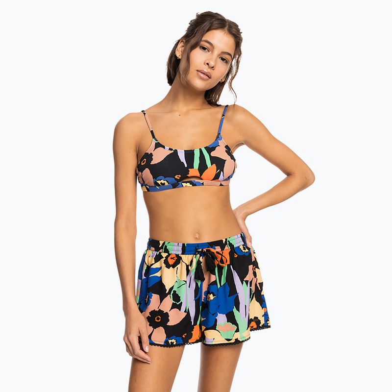Női úszónadrág ROXY Salty Tan 2021 anthracite flower jammin 2