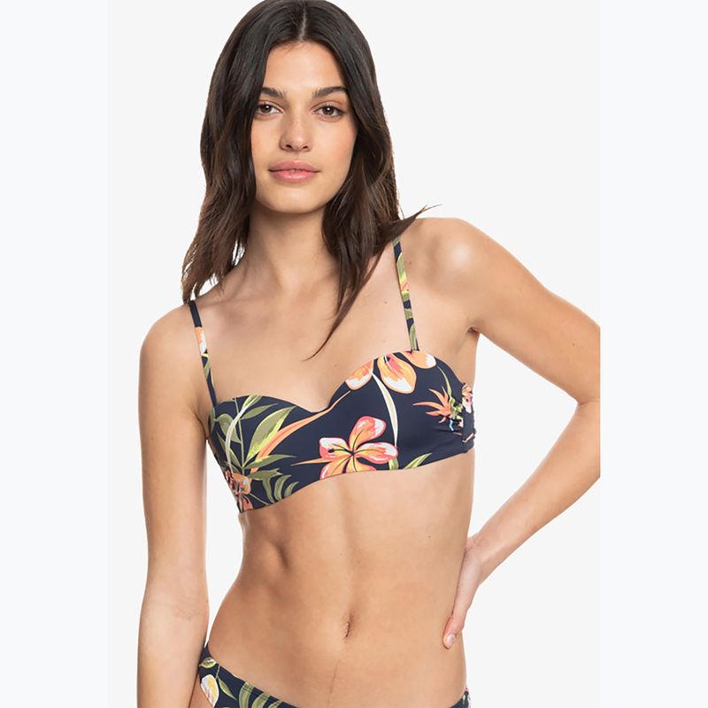 Fürdőruha felső ROXY Into The Sun Mold Bandeau 2021 mood indigo tropical depht 7