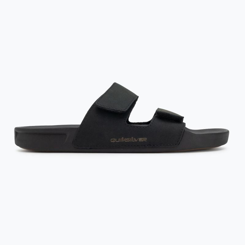 Quiksilver Férfi Rivi Leather Double Adjust flip-flop fekete 1 2