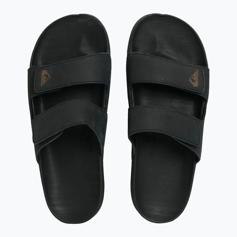 Quiksilver Férfi Rivi Leather Double Adjust flip-flop fekete 1 2