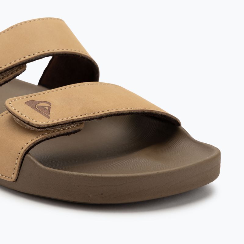 Quiksilver férfi Rivi Leather Double Adjust flip-flop tan 1 7