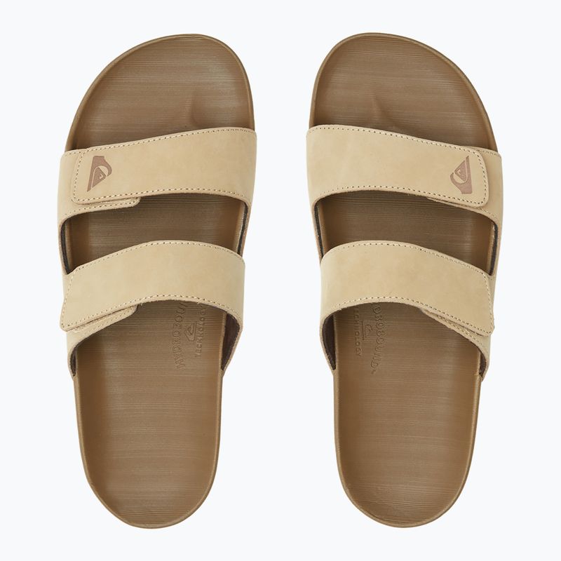 Quiksilver férfi Rivi Leather Double Adjust flip-flop tan 1 2
