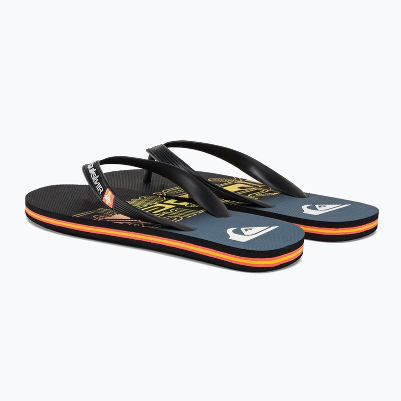 Quiksilver férfi Molokai Wordblock flip flop fekete és kék AQYL101287 3