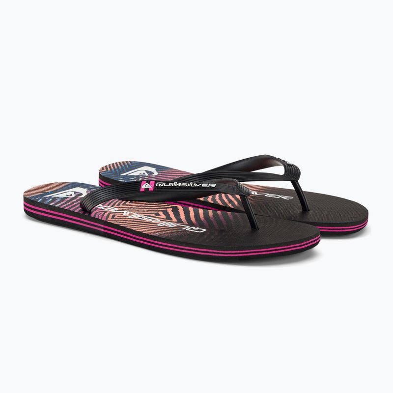 Quiksilver férfi Molokai Wordblock flip flop fekete és rózsaszín AQYL101287 4