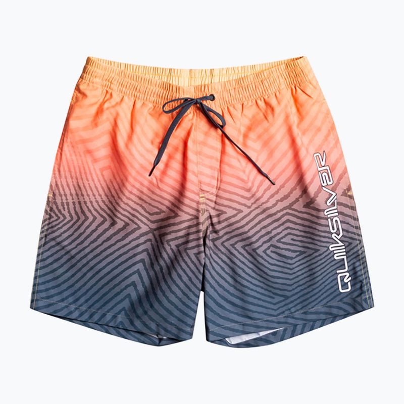 Férfi Quiksilver Everyday Warped Logo Volley 17" úszógatya tengerészkék és narancssárga EQYJV04000-BSL6