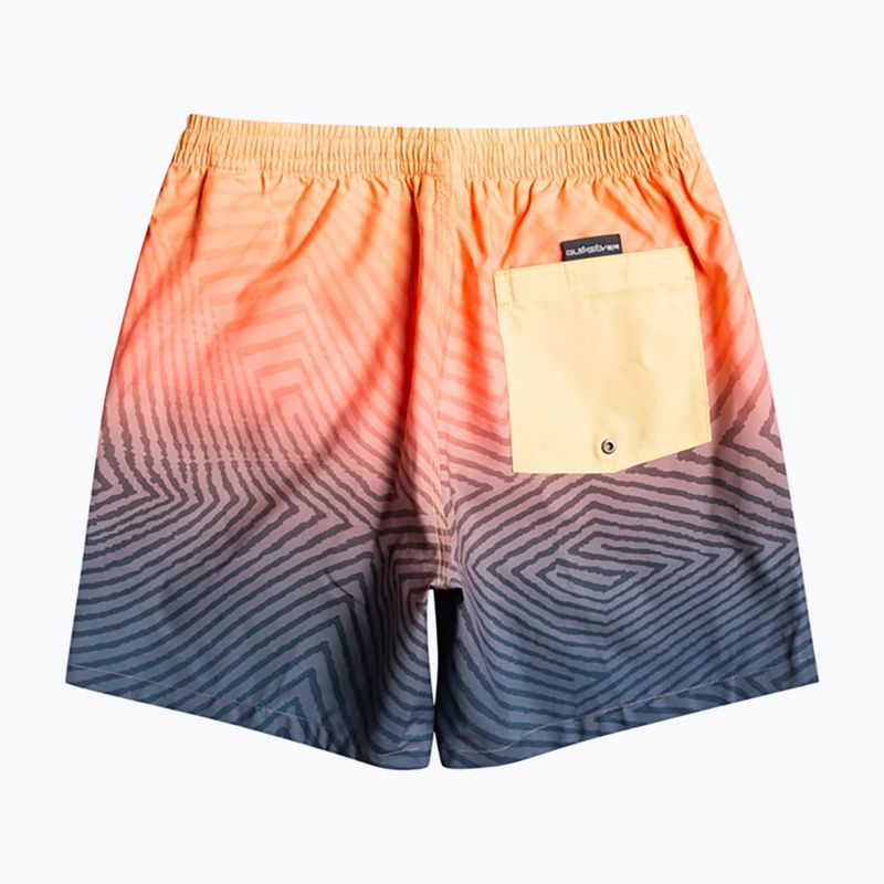Férfi Quiksilver Everyday Warped Logo Volley 17" úszógatya tengerészkék és narancssárga EQYJV04000-BSL6 2