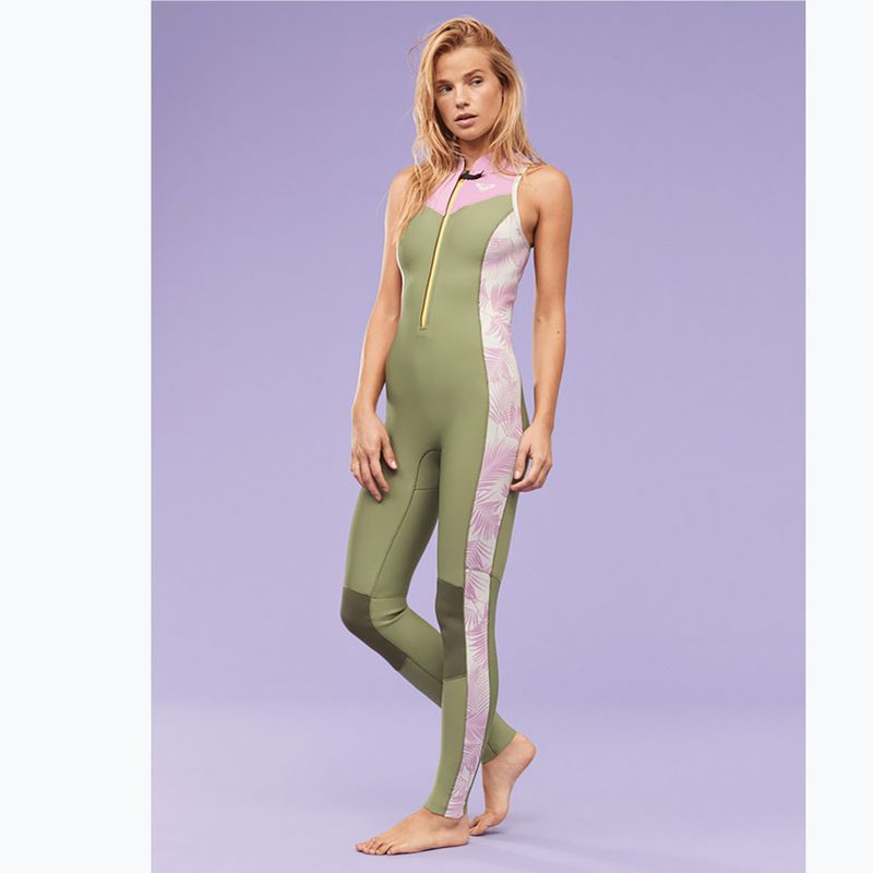 Női neoprén ruha ROXY 1.5 mm Long John palmed out light gray 9