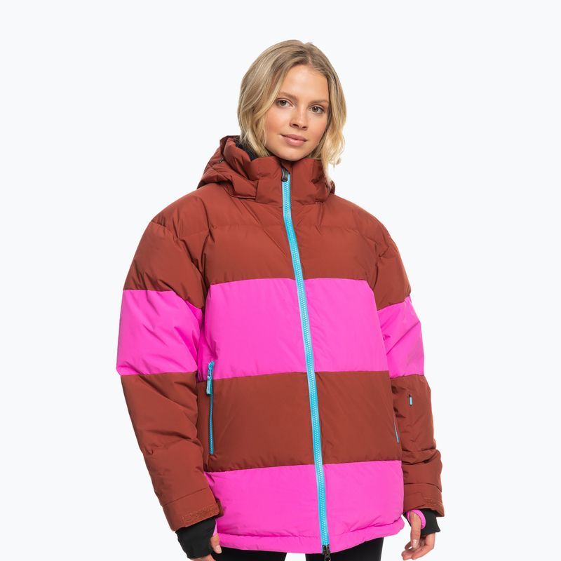 Női snowboard dzseki ROXY X Rowley Block Puffer égett henna