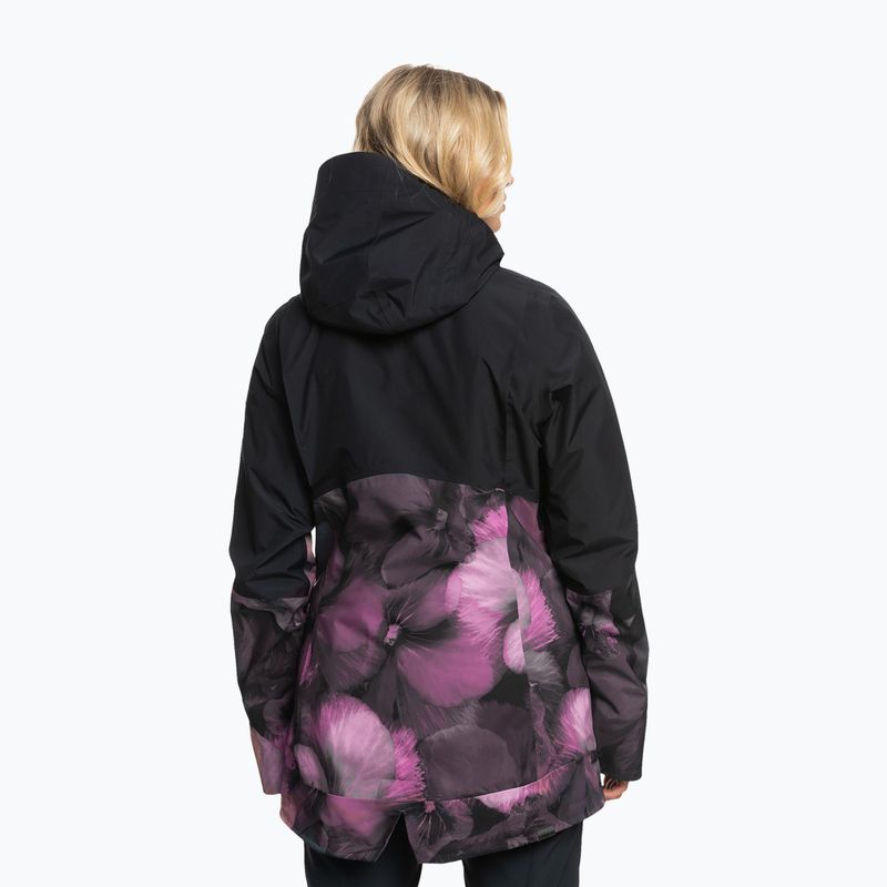Női snowboard dzseki ROXY Gore-Tex Glade Printed true black pansy pansy pansy 2