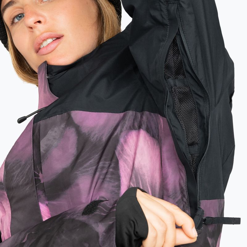 Női snowboard dzseki ROXY Gore-Tex Glade Printed true black pansy pansy pansy 3