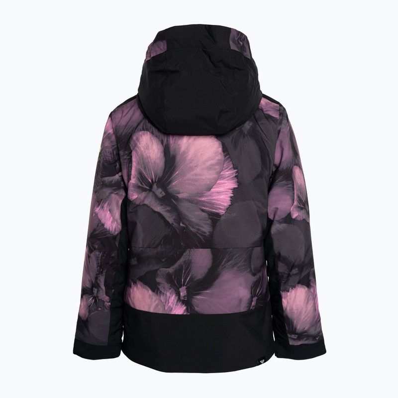 Gyermek snowboard dzseki ROXY Silverwinter Girl true black pansy pansy pansy 4