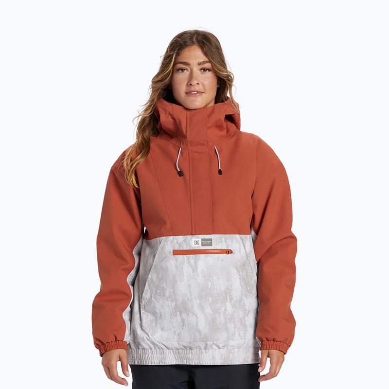 DC Chalet Anorak vörösesbarna női snowboard dzseki