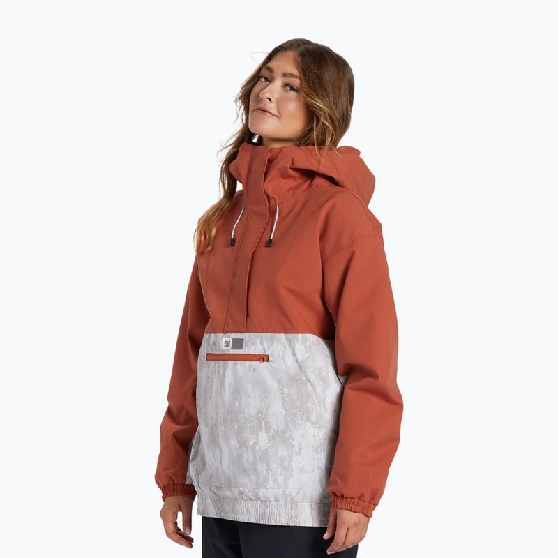 DC Chalet Anorak vörösesbarna női snowboard dzseki 3