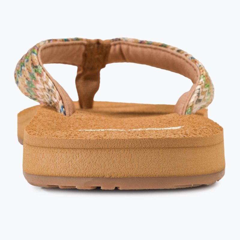 Női flip-flop papucs ROXY Porto Raffia II multi/olive 6