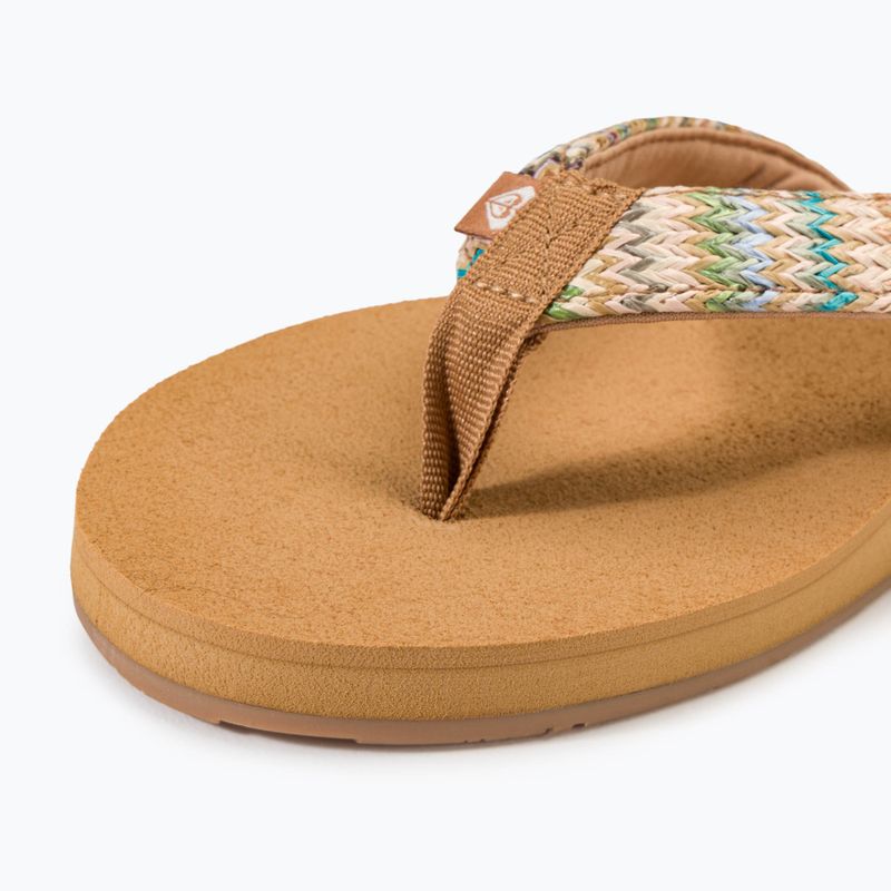 Női flip-flop papucs ROXY Porto Raffia II multi/olive 7
