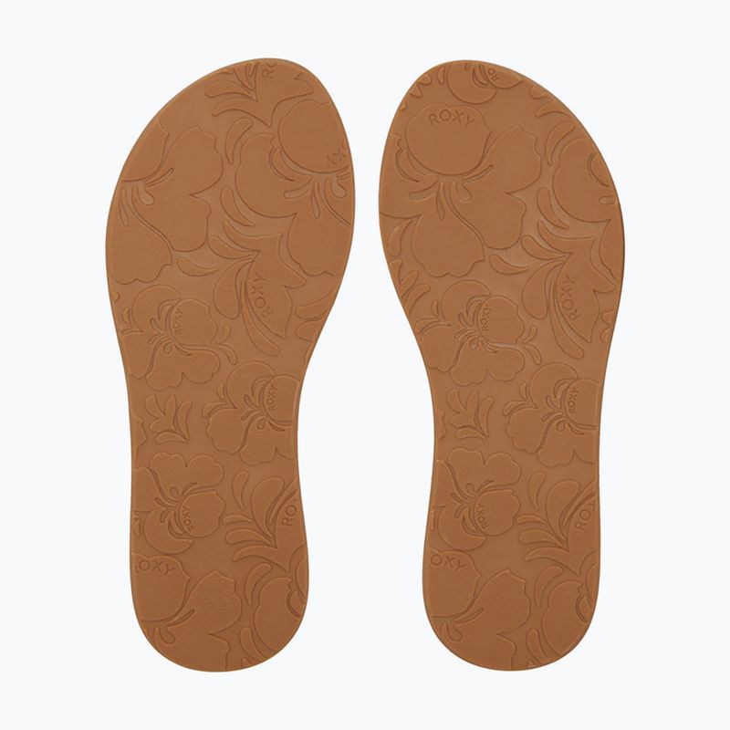 Női ROXY Porto Motif flip flopok barna színben 10