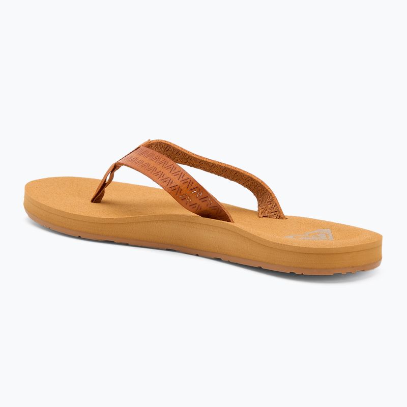 Női ROXY Porto Motif flip flopok barna színben 3