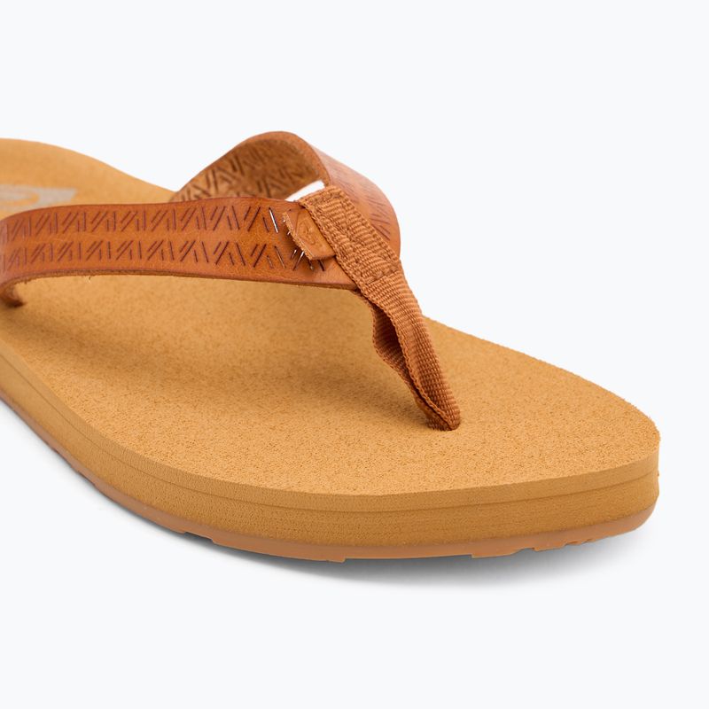 Női ROXY Porto Motif flip flopok barna színben 7