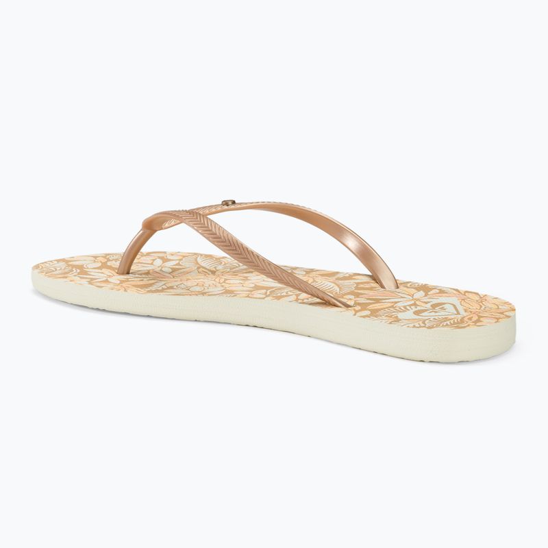 Női flip-flop papucs ROXY Bermuda Print peach cream 3