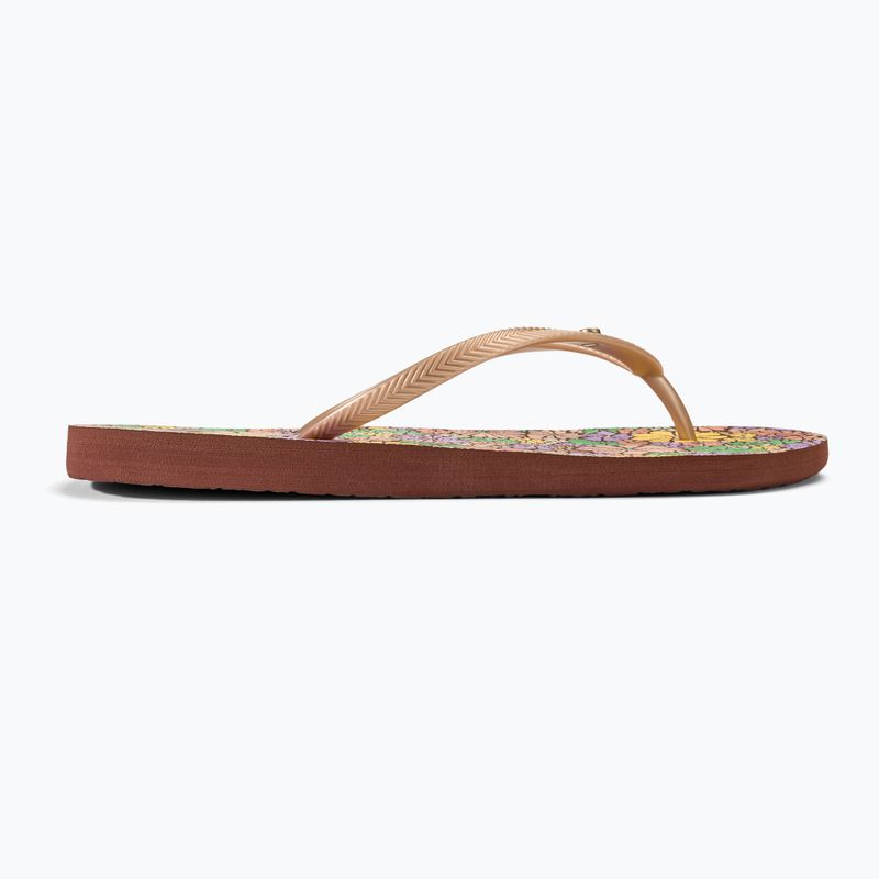 Női flip-flop papucs ROXY Bermuda Print brown combo 2
