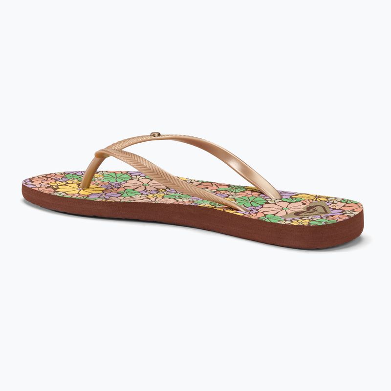 Női flip-flop papucs ROXY Bermuda Print brown combo 3