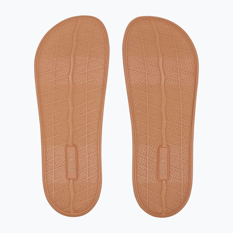 Női ROXY Slippy Knit búza/török kávé flip-flopok 10