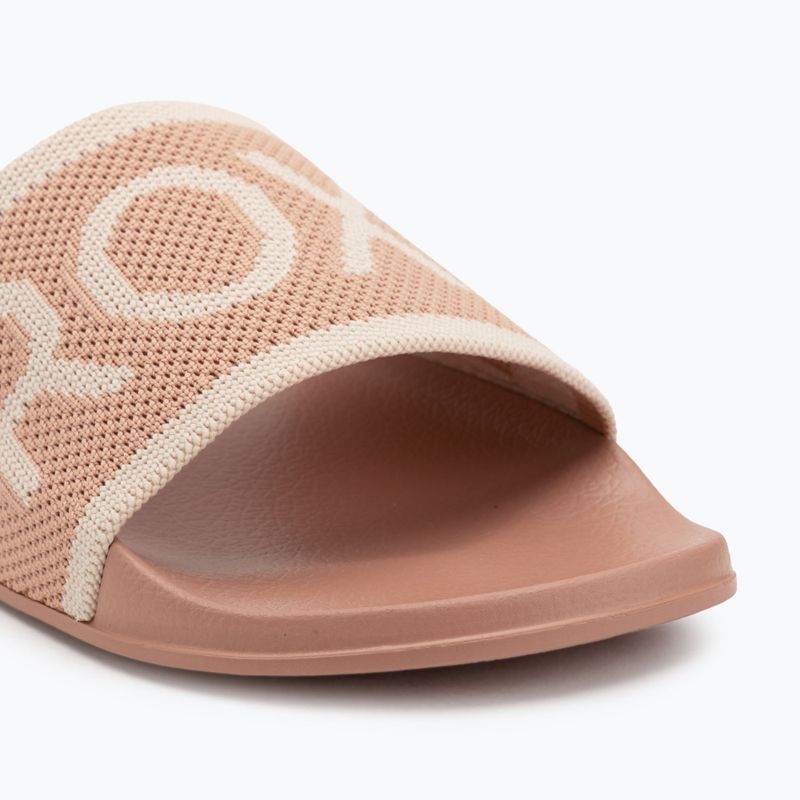 Női ROXY Slippy Knit búza/török kávé flip-flopok 7