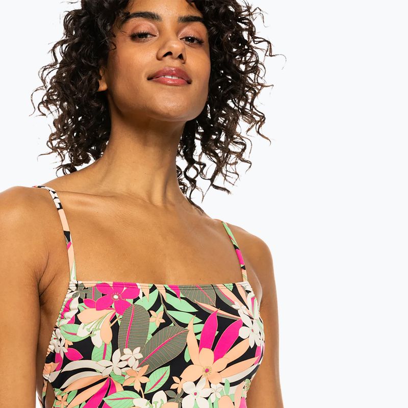 Női egyrészes fürdőruha ROXY Printed Beach Classics Lace UP anthracite palm song s 6
