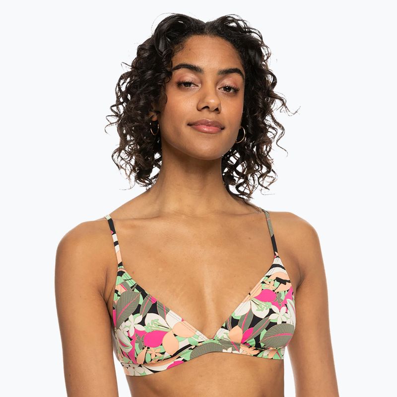 Fürdőruha felső ROXY Printed Beach Classics Tri anthracite palm song s 2