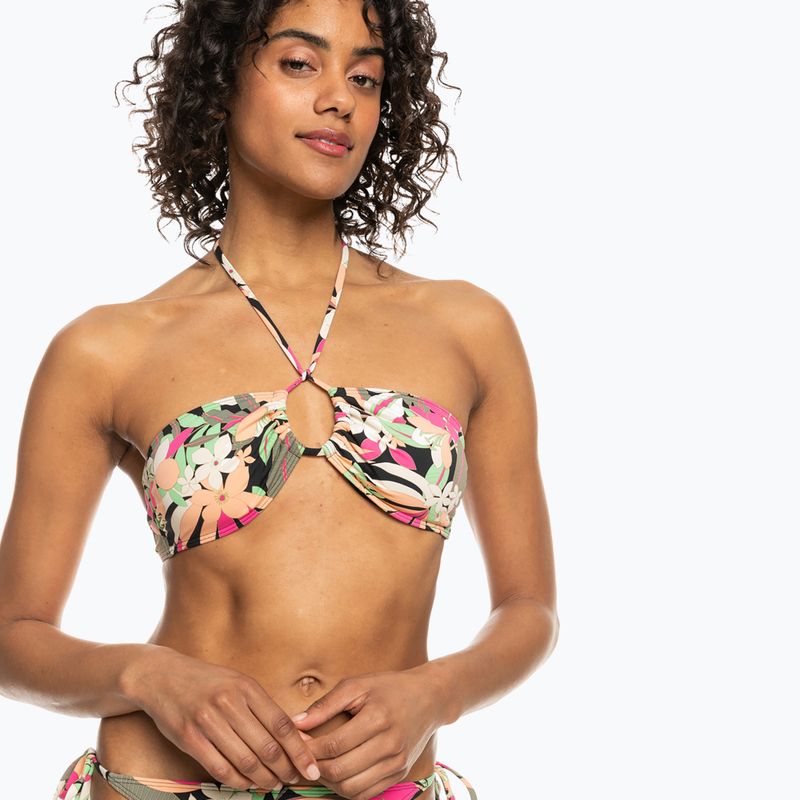 Fürdőruha felső ROXY Printed Beach Classics Halter anthracite palm song s 2