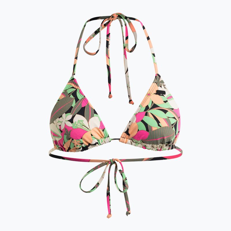 Fürdőruha felső ROXY Printed Beach Classics Tiki Tri anthracite palm song s