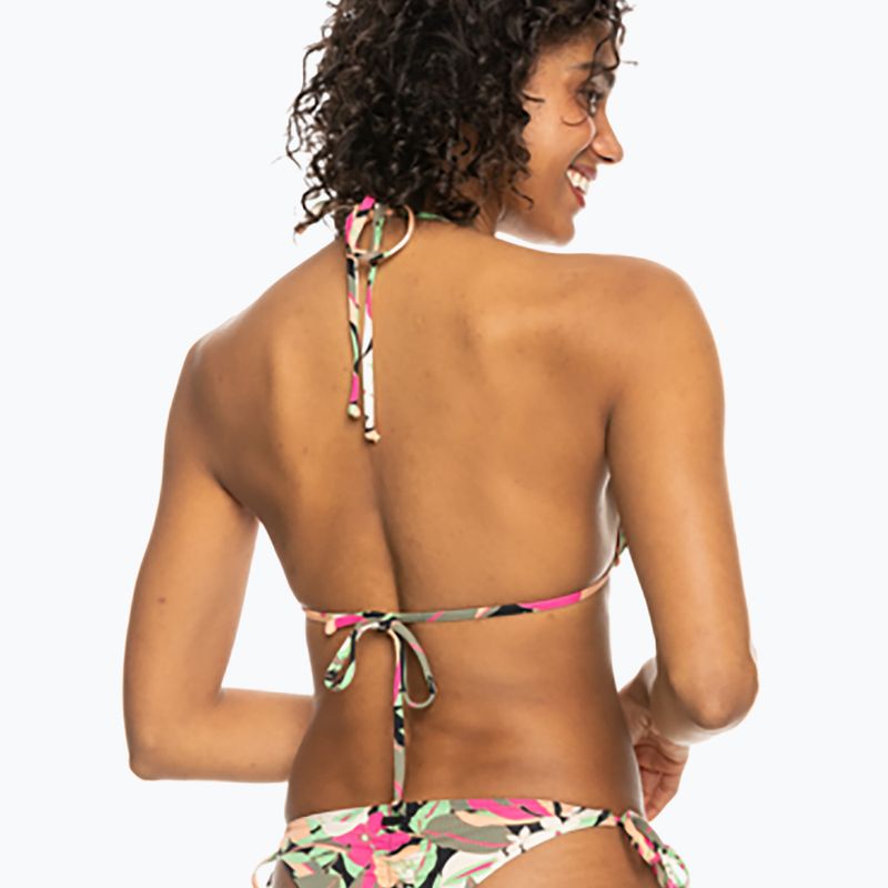 Fürdőruha felső ROXY Printed Beach Classics Tiki Tri anthracite palm song s 5