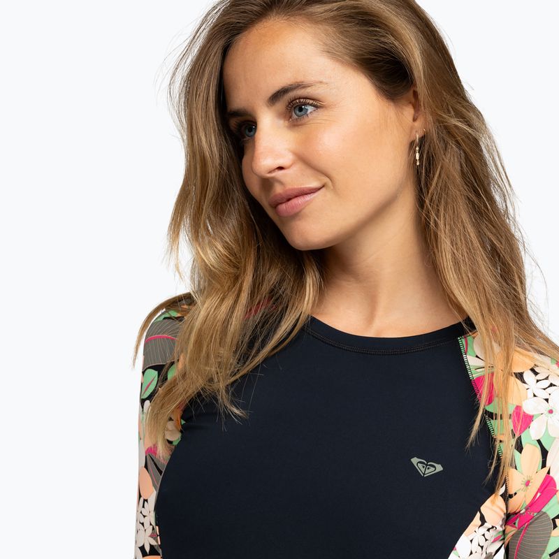 Női úszópóló ROXY Lycra Printed anthracite palm song s 5