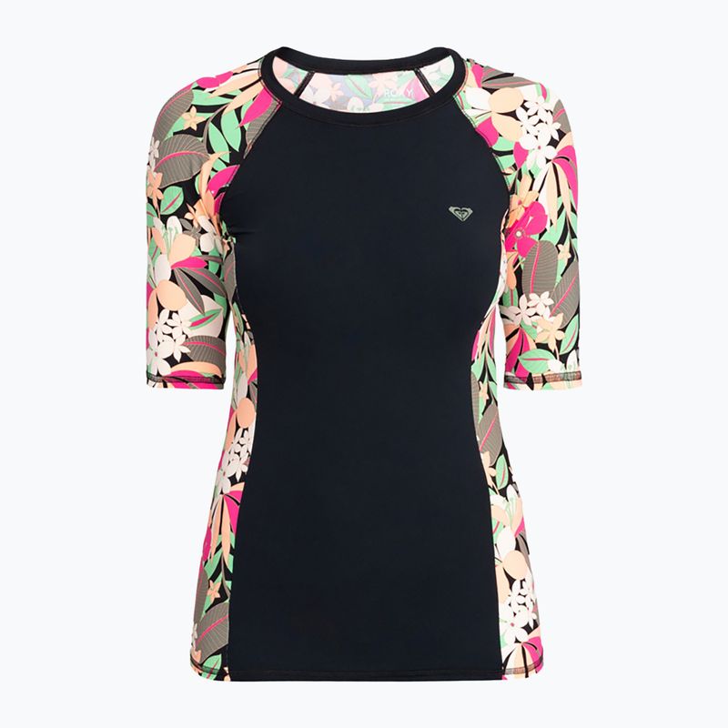 Női úszópóló ROXY Lycra Printed anthracite palm song s 6