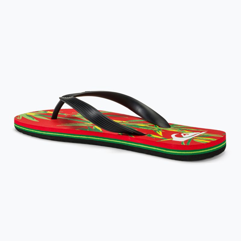 Quiksilver Molokai Art II black/red/black férfi flip-flop papucs 3