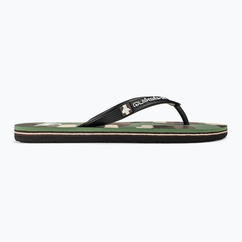 Quiksilver Molokai Art II black/brown/green férfi flip-flop papucs 2