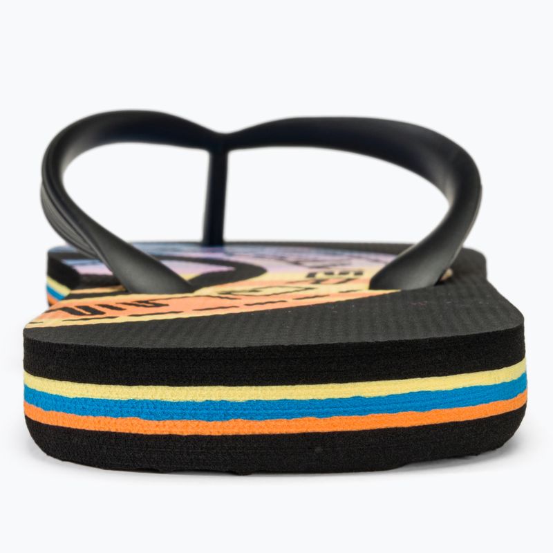 Quiksilver Molokai Art II black/black/orange férfi flip-flop papucs 6