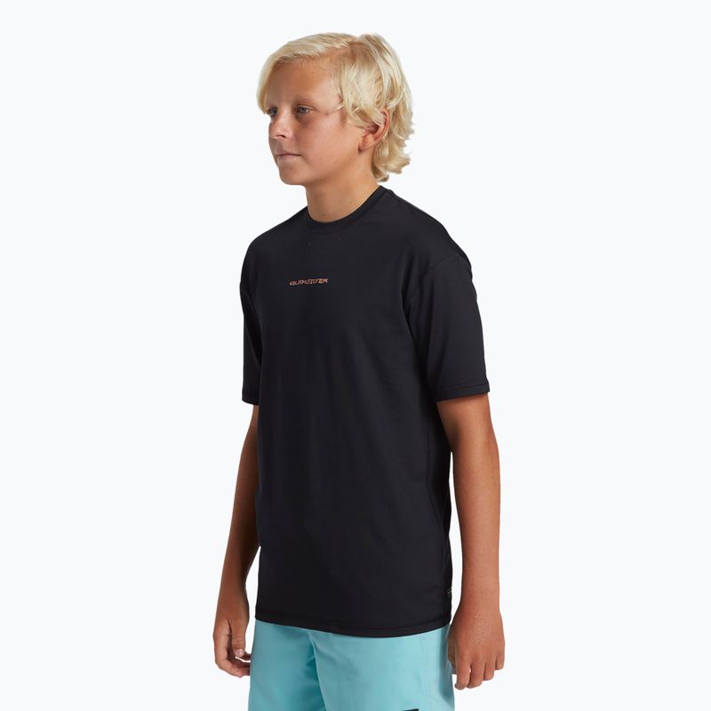 Gyerek úszópóló Quiksilver Everyday Surf Tee black/white 4