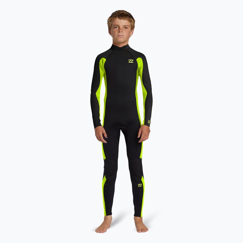 Gyerek neoprén ruha Billabong 3/2 mm Foil BZ FL fluro lime