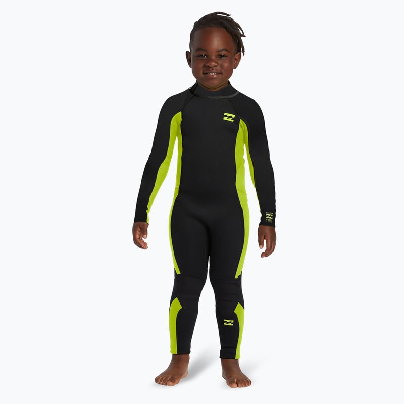 Gyerek neoprén ruha Billabong 3/2 mm Foil BZ FL fluro lime