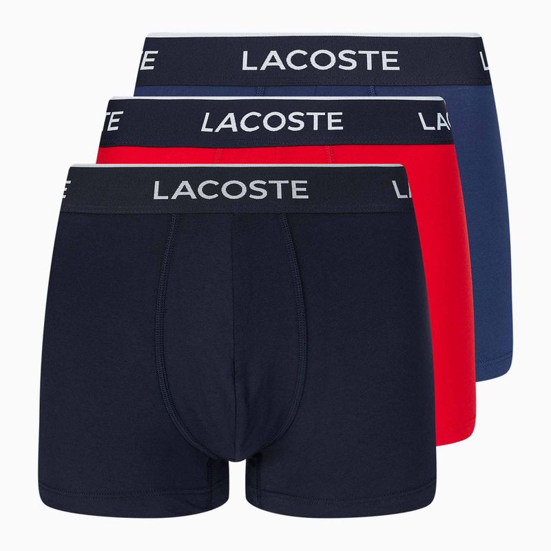 Lacoste boxeralsó 5H3389 W64 3 pár tengerészkék/vörös metilén