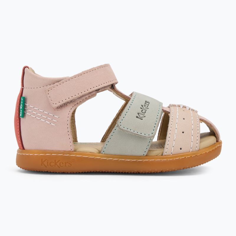 Kickers Kick Bazar világos rózsaszín/többszínű gyermek szandálok 2